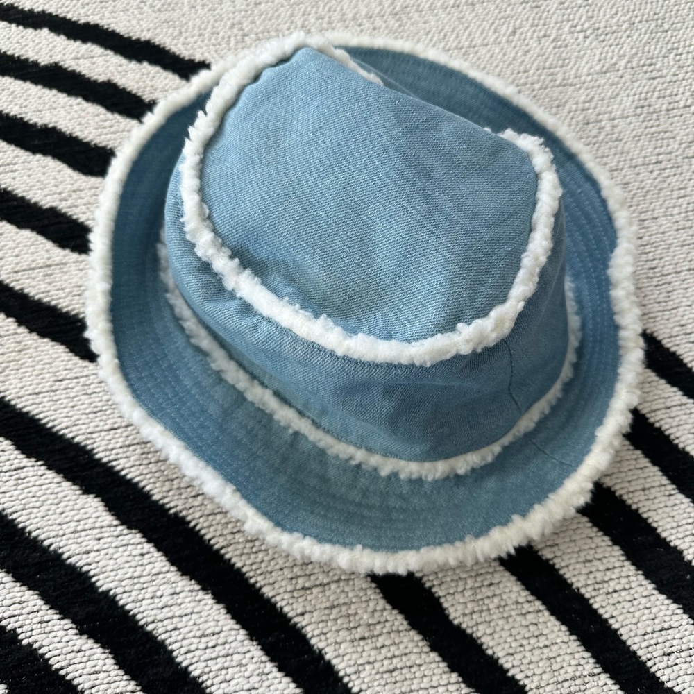 Denim Sherpa Bucket Hat